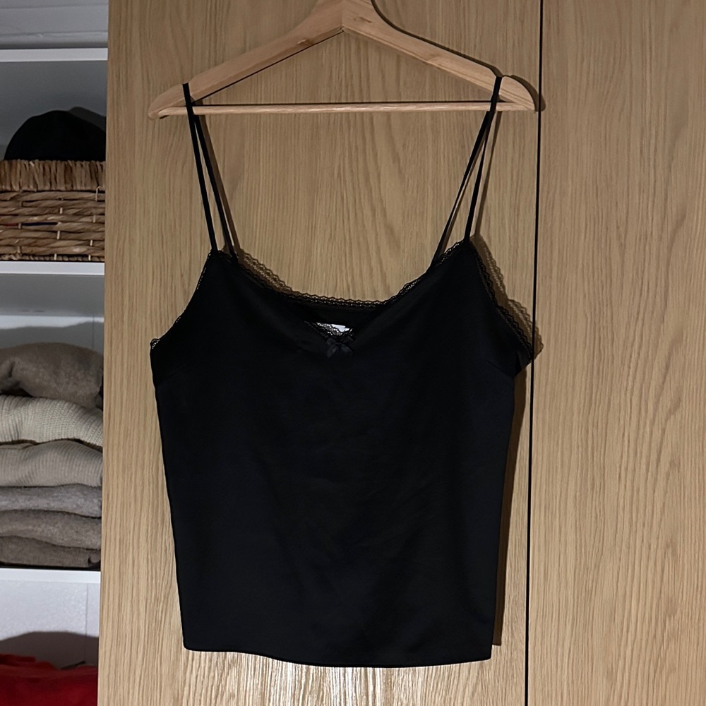 Twik Sleek Black Camisole Top